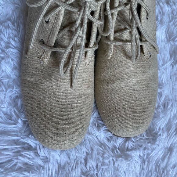Mad Love Tan Wedge Booties Shoes Size 11 - Picture 4 of 14